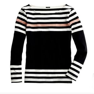 J CREW Sailor Tee in Engineered Stripe Sweater